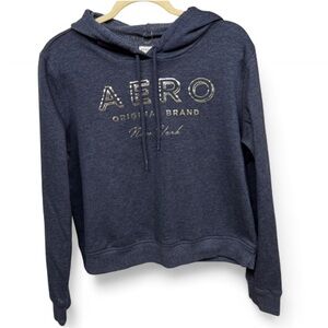 Aeropostale Navy Blue Hoodie with Silver Accents
